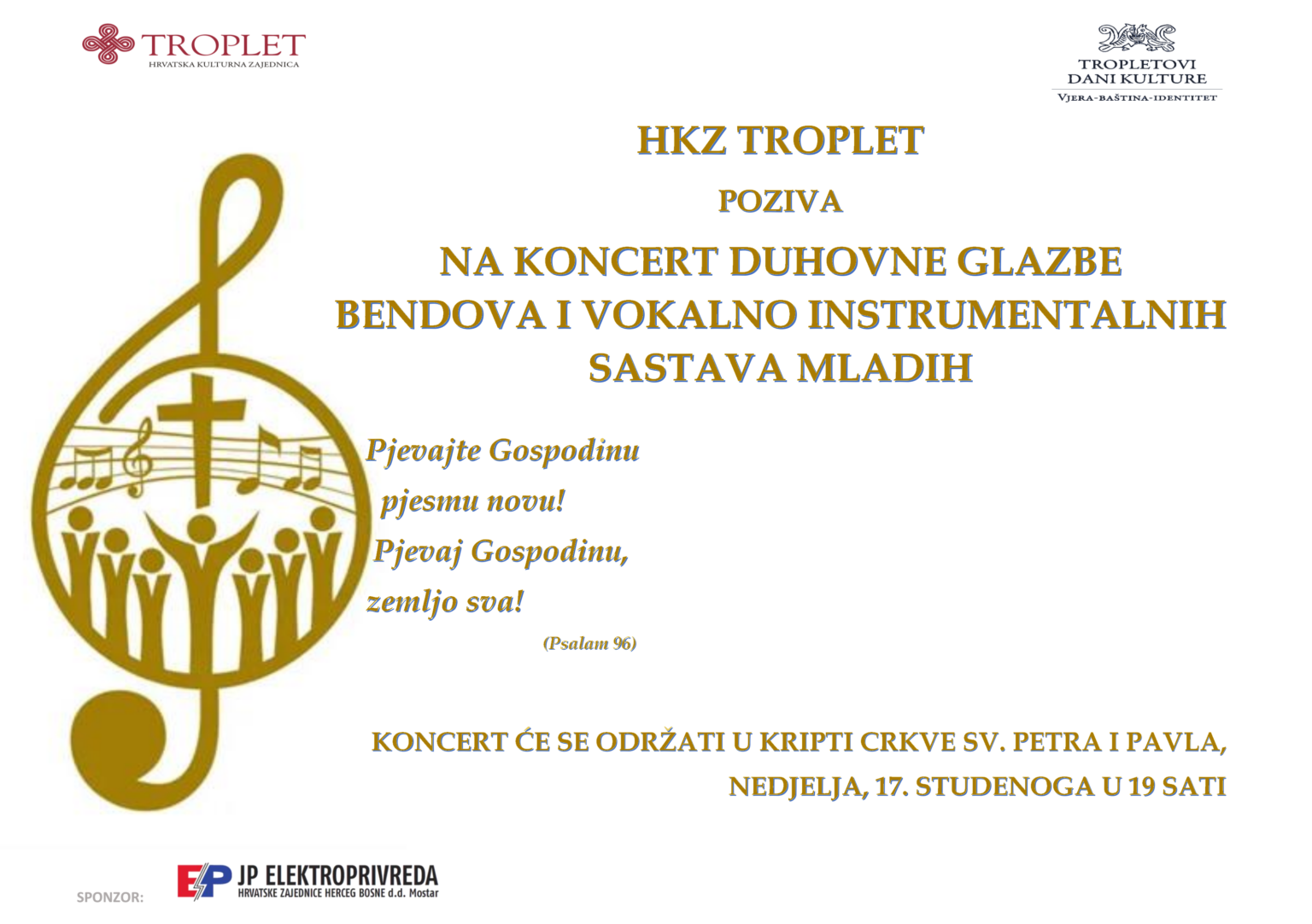 TDK2024 – HKZ Troplet poziva na koncert duhovne glazbe